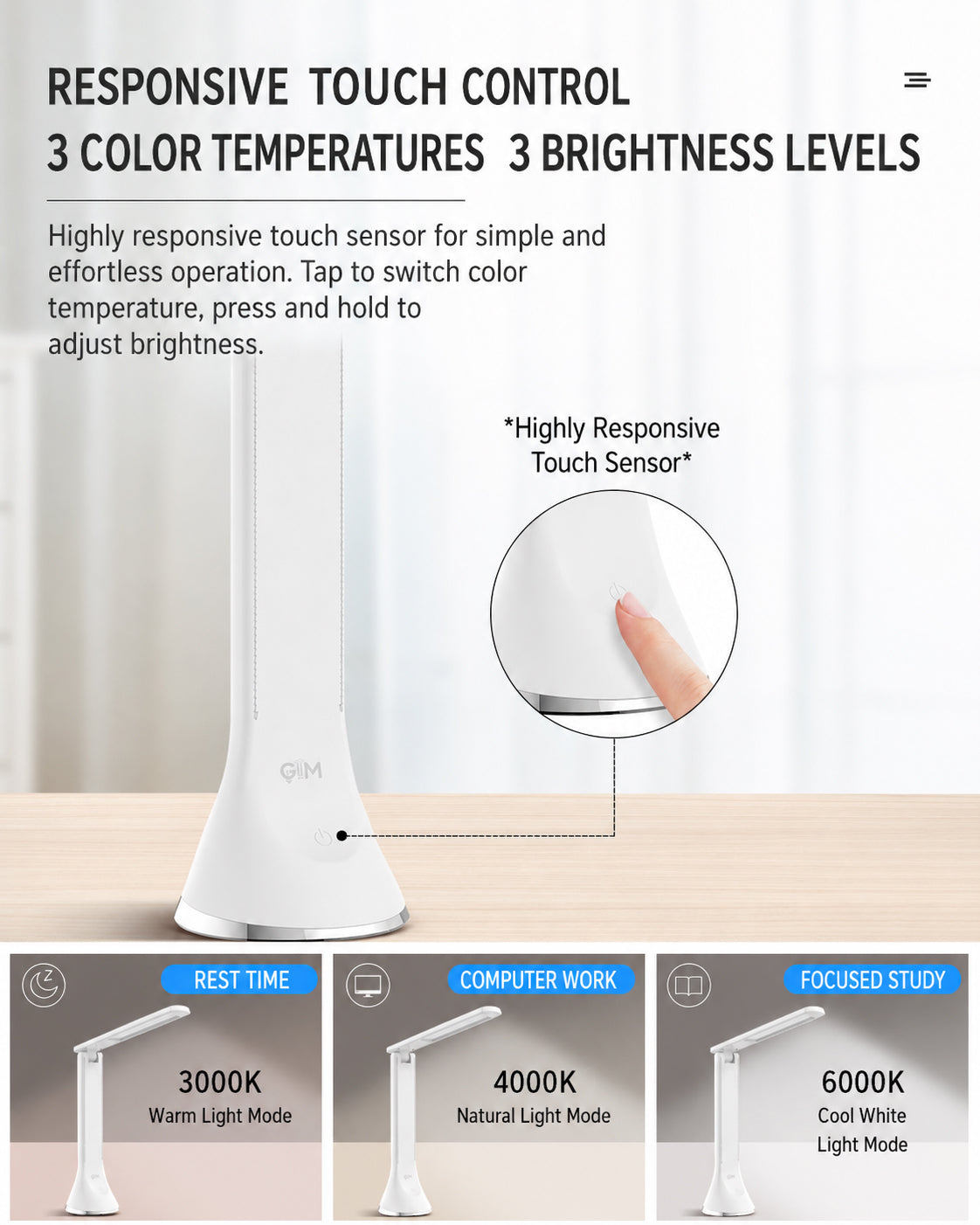 Foldable USB-C LED Desk Lamp